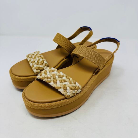 Rothy’s Woven Strap Platform Sandals Women’s Size 8 Coastal Eco-Friendly Comfort - Picture 13 of 13
